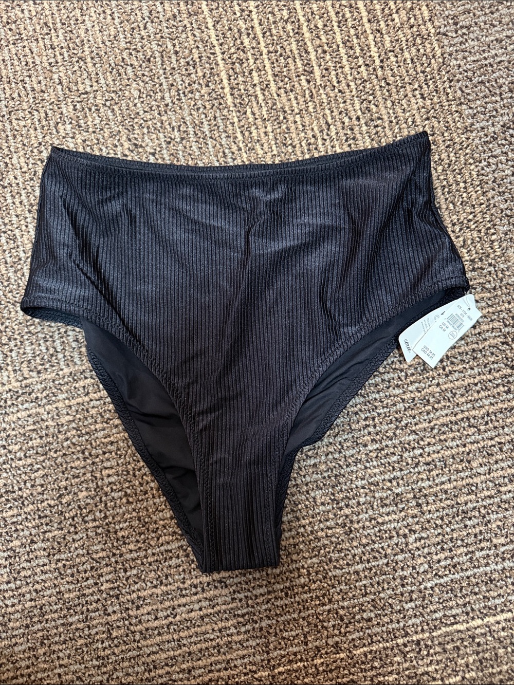 Aerie NWT high-Waist Ribbed Bikini Bottoms - Black